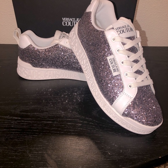 Versace Jeans Couture Sparkling Lace Up Sneakers - Picture 7 of 9